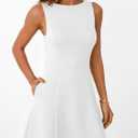 LILLUSORY Women's A-Line Boat Neck Flowy Mini Dress Summer 2026 Going Out Party Club Vacation Sleeveless Tank Dresses (S)