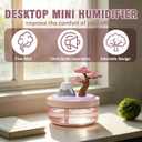 Landscape Night Light Humidifier with 2 Mist Modes, 320mL Large Tank Whisper-Quiet for Baby/Nursery/Office, Portable Mini Air Moisturizer