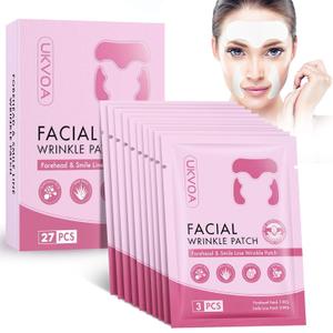 Forehead Wrinkle Patches & Smile Line Patches, Overnight Facial Wrinkle Treatment with Hyaluronic Acid, Aloe, Collagen & Vitamin E to Lift Smile Lines for Women 27pcs