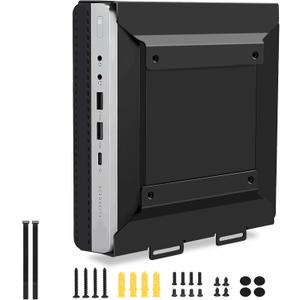 Mini PC VESA Mount Compatible with HP Desktop Mini, HP ProDesk Mini, HP EliteDesk Mini, Wall VESA and Under Desk Mount for HP Pro Mini 260 400,HP ProDesk 400 405 600,HP EliteDesk 705 800 805 and More