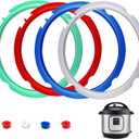 4 Pack Silicone Sealing Ring for Instant Pot 3 QT - Replacement Silicone Gasket Seal Rings 3QT with 4 Colors(Red, Clear, Green, Blue) - Instant Pot Replacement Silicone Gasket Seal for 3 Quart