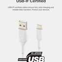 Pack Of 2: Belkin USB A to USB C Cable, 3.3ft, 15W - Type C Charger, iPhone Charger Cord for iPhone 16 & 15, Galaxy S25, Pixel 9, iPad Pro, Airpods Pro, Switch, CarPlay & More - White