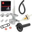 5KM-24500-10-00 1NS-F4524-00-00 Fuel Valve Petcock & Lever For YAMAHA ATV Grizzly 350 660 YFM350 YFM660 2002-2014 Bruin 350 2004-2006