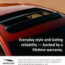 Extra Durable Sunroof Rain Guard for Moonroof or Sunroof (42.5" inch) – Universal Sunroof Wind Visor Tool-Free Install - SR11002