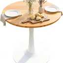 23.62" Small Round Dining Table for 2 Durable & Well-Made Tulip Table with Sturdy Metal Frame, Compact 2-Seater Kitchen or Dining Room Table for Small Spaces, Apartments, Caf, Restaurant, Office 1