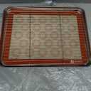 Stainless Steel Baking Sheet Tray Cooling Rack with Silicone Baking Mat Set, Cookie Pan with Cooling Rack, Set of 6 (2 Sheets + 2 Racks + 2 Mats), Size 16 x 12 x 1 Inch, Easy Clean