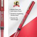 Pilot, Precise V5, Capped Liquid Ink Rolling Ball Pens, Extra Fine Point 0.5 mm, Red, Pack of 12