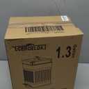 CEROELDA Small Trash Can with Lid-5L/1.3 Gal,Stainless Steel Outdoor Dog Poop Garbage Can-Farmhouse Retro Metal Waste Bin w/Step Pedal for Bathroom Bedroom Office-Soft Close-Black