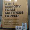 5 Inch Mega Support Memory Foam Full Size Mattress Topper for Pressure Relief, Dual Layer 2.5" Pillow Top Full Mattress Topper Plus 2.5" Cooling Gel Infused Memory Foam Mattress Pad