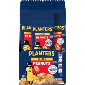 PLANTERS Salted Peanuts, 2.5 oz, 15-Pack, Snack Nuts