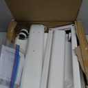 White Rolling TV Stand for 32 to 55 65 75 85 Inch TVs, Corner TV Floor Stand with Mount, Universal Portable Mobile TV Cart on Wheels, Small TV Stand for Bedroom, Living Room, Conference Room