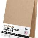 Chipboard Sheets 8.5" x 11", Pack of 50 - USA-Made Cardboard Sheets for Scrapbooking, Framing - Heavy-Duty 0.022" Thickness Brown Cardstock - Chip Board Pads for Crafts, DIY Projects by IDL Packaging