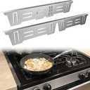 Stove Gap Covers Stainless Steel, Stove Gap Filler Between Stove and Counter, Stove Gap Guards and Range Trim Kit, Easy Retractable Length 13.8" to 27.6", Width 1", Valentines Day Gifts (2 Pack)