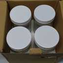 SOLIGT 4 Pack Glass Salad Jars with Lids Meal Prep, Leakproof Container for Lunch, Two Small Built-in Boxes with Wet/Dry Separation for Salad Dressing and Dry Ingredients, 32oz Mason Jars (Apricot White)