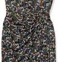 Amazon Essentials Women's Cap Sleeve Boat-Neck Faux Wrap Dress (Large, Black Ditsy Floral)