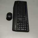 Logitech MK345 Wireless Keyboard and Mouse Combo with Palm Rest, 2.4 GHz USB Receiver, Compatible with PC, Laptop, Black