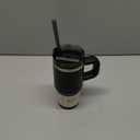 STANLEY Quencher H2.0 Tumbler with Handle and Straw 14 oz | Flowstate 3-Position Lid | Cup Holder Compatible for Travel | Insulated Stainless Steel Cup | BPA-Free | Black 2.0