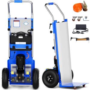 Electric Stair Climbing Dolly, 880lbs Capacity Stair Climbing Hand Trucks, 1200W Powered Electric Dolly Heavy Duty Cart, with Folding Handle & Solid Wheel & 4M Safety Rope
