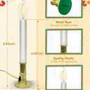 4 Pack Electric Window Candles with Sensor Dusk to Dawn, Plug in LED Christmas Candles with Ivory White Cord, 9 Inch Warm White Window Candle Lights for Home Holiday Decorations, UL Listed