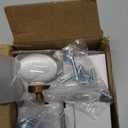 4 Pack Antique Brass Crystal Cabinet Knobs, Oval Vintage Glass Cabinet Knobs Pulls for Dresser Drawers Kitchen Bathroom Cupboard