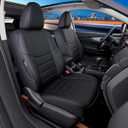 CustomCover Nissan Rogue Seat Covers, Custom-Made Leather Seat Covers for The Nissan Rogue, Suitable for The 2014 2015 2016 2017 2018 2019 2020 Rogue(Regular,5seats) 5-Seat Custom Seat Cover, Black.