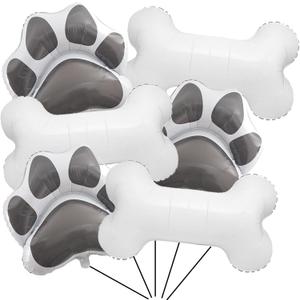 DYT 6 Pcs Dog Bone & Paw Print Foil Balloons, 30 Inch, White, Reusable, Pet Birthday Party Decoration Supplies DYT 6 Pcs Dog Bone & Paw Print Foil Balloons, 30 Inch, White, Reusable, Pet Birthday Party Decoration Supplies