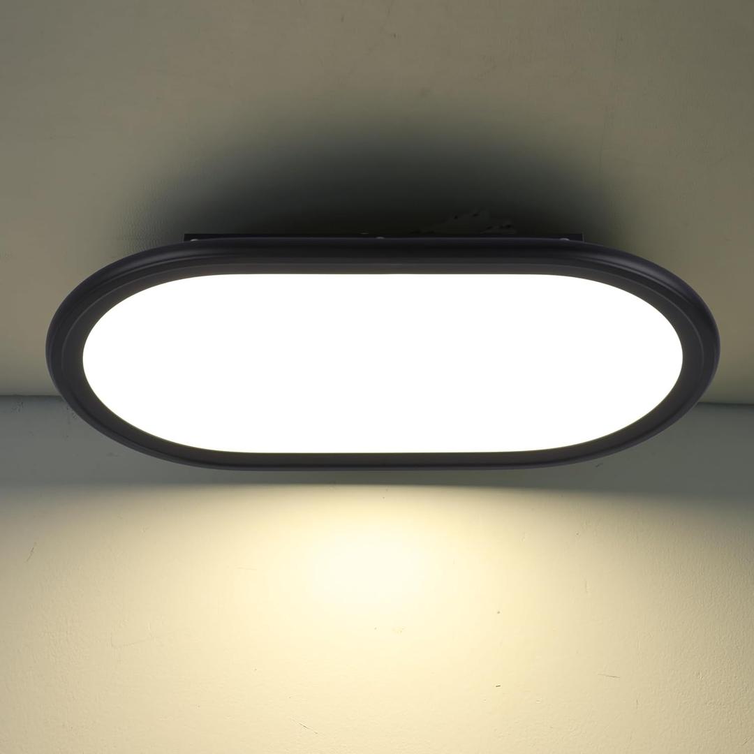 12V RV 13inch Super Slim LED Pendant Ceiling Light Fixture, 12V RV Interior Light Fixture with On&Off Switch, 12Volt Ceiling Mount Ceiling Fixture, Dimmable, 4000K for Motorhome Camper Trailer, Oval Shape