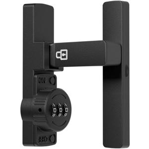 ETEKJOY Flip Latch Lock with Combination 90/180 Degree Sliding/Swinging Door Lock Latch Bolt for Gate Barn Garage Shed Window Cabinet 3-Digit Password Keyless (Black Luminous, 90 Degree)