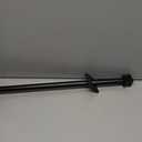 Matte Black Curtain Rods 36-72" - Heavy Duty 1 Inch Diameter Single Rod, Adjustable Window Drapery Rod With Square Finial, Decorative