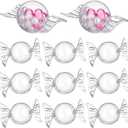 Amosfun 12pcs Clear Candy Boxes Plastic Sweet Storage Case for Wedding Birthday Party Favors Candy Containers 3.34 x 1.77 x 1.77 Inches