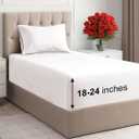 Extra Deep Pocket Twin Sheets - 3 Piece Breathable & Cooling Bed Sheets - Hotel Luxury Bed Sheet Set - Soft, Wrinkle Free & Comfy - Easily Fits Extra Deep Mattresses - Deep Pocket Antique White Sheets