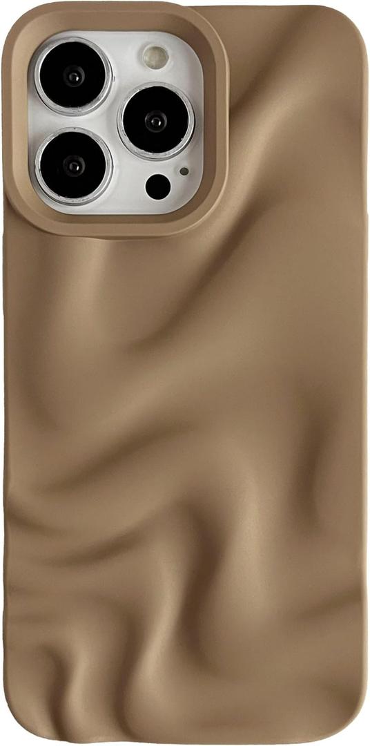 Caseative for iPhone 13 Pro Case,Water Ripple Pattern Wave Compatible with iPhone Case (Coffee,iPhone 13 Pro)