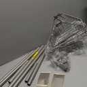 Zenna Home Tension Pole Shower Caddy, Corner Shower Storage System with 4 Adjustable Baskets, Bathroom Organization Solution, 60 to 108 Inch, Satin Nickel