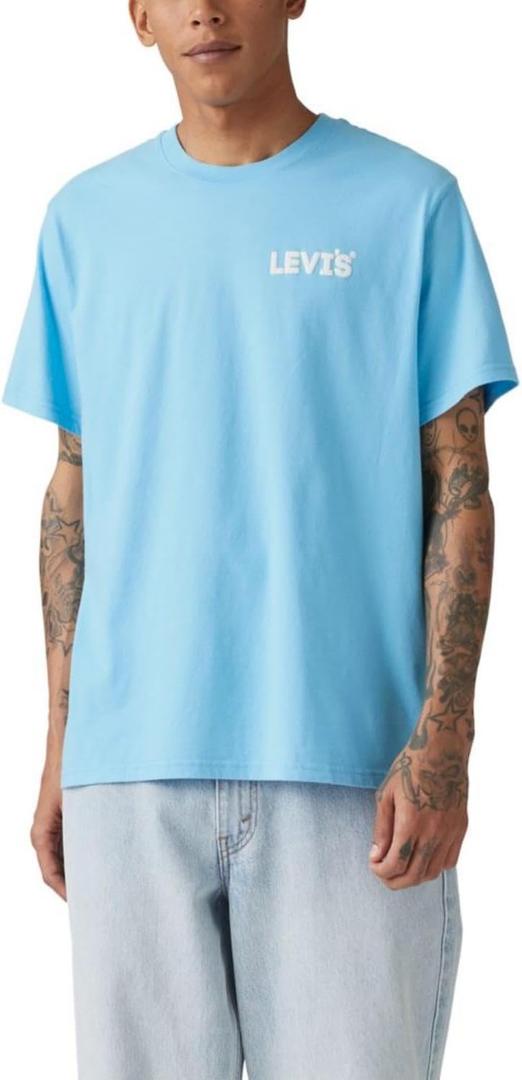 Levi's Men's Graphic Tee Standard (Blue Grotto)