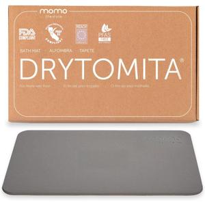 Momo Lifestyle Stone Bath Mat Drytomita  Quick Drying Diatomaceous Earth, Ultra Absorbent 23.6" X 15.4" Graphite Gray
