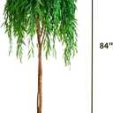 Nearly Natural 7ft Willow Tree Faux Plant, Realistic Indoor Artificial Tree, Home Office Dcor