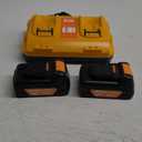2Pack 7.0Ah Replacement for Dewalt 20V Battery with DCB102 Dual Port Charger (Orange)