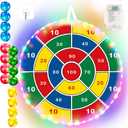 Kids Dart Board Game Set-29 inchs, Board Games with 16 Stick Balls, Summer Indoor Outdoor Toys Games for Kids Ages 4-8, Birthday Party Games Yard Toys for Kids Ages 3 4 5 6 7 8 9 10 11