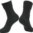 RANDY SUN Waterproof Breathable Socks, [SGS Certified] Unisex Novelty Skiing Trekking Hiking Wading Trail Socks, 1 Pair Midcalf Black L
