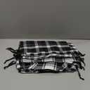 Shappy 10 Pcs Christmas Buffalo Plaid Drawstring Bags Snowfake Red Green Black Wrapping Gift Bags 11.8 x 15.7 Inch Large Winter Cotton Wrapping for Party Favors(11.8 x 15.7 Inch,Black and White Plaid)