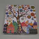 Colorful Tree of Life Puzzles for Adults 1000 Pieces, Fantasy Village House Scene Art Jigsaw Puzzle, Fun Challenging Tree Theme as Home Wall Decor