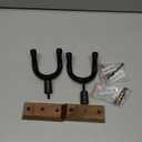 Guitar Wall Mount 2 Pack, Black Walnut Wood Guitar Hanger, U-Shaped Guitar Wall Hanger Mount, Guitar Holder Hook Stand Wall for Acoustic, Electric Guitar, Banjo, Bass, for Guitar Player Men Boy