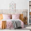 HPNIUB Christian Wall Art, Inspirational Bible Verse Wooden Hanging Plaque, Scripture Wood Sign for office, Meditation Motivational Quote Floral Hanging Wooden Sign for Home Living Room Wall Decor