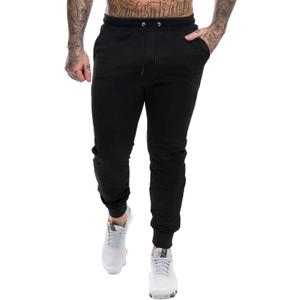 A WATERWANG Men's Slim Jogger Pants, Tapered Athletic Sweatpants for Jogging Running Exercise Gym Workout L Black
