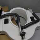 Drive Medical 2-in-1 Raised Toilet Seat with Removable Padded Arms - Elevated Bathroom Safety Support - Secure Locking Attachment - Easy Height Assistance - Durable Construction, Standard Toilets