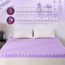 3 Inch Egg Crate Twin Memory Foam Mattress Topper, Cooling Gel Infused Foam Mattress Topper for Pressure Relief, CertiPUR-US Certified Twin Bed Topper, Purple, 38"75"