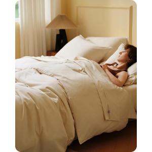 Bedsure Cotton Duvet Cover Queen Size, Cotton & Rayon Derived from Bamboo Blend Duvet Cover Set for Hot Sleepers, Ultra-Soft, Breathable & Lightweight Home Bedding for All Seasons (Beige, 90"x90") (03 - Cooling Beige (No Comforter))