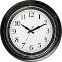 Bernhard Products Large Wall Clock 18" Quality Quartz Silent Non Ticking, Battery Operated for Home/Living Room/Over Fireplace, Beautiful Decorative Timeless Stylish Dark Brown XL Clocks, Easy to Read