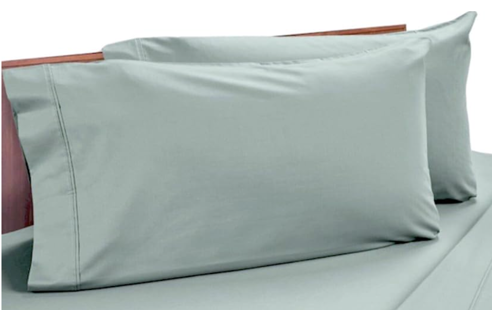 Evoluve Collection Two Pillow Cases, 1 Pair Pillowcase 20"/30", Mint Green