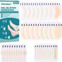 Foot Band-Aid, Hydrocolloid Gel Blister Bandages for Feet, Waterproof Blister Pads Cushions for Heel, Toe & Foot Prevention & Recovery, Foot Anti-Friction Pain Relief Blister Pad (36PCS)